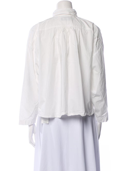 Bergfabel Mock Neck Long Sleeve Button-Up Top