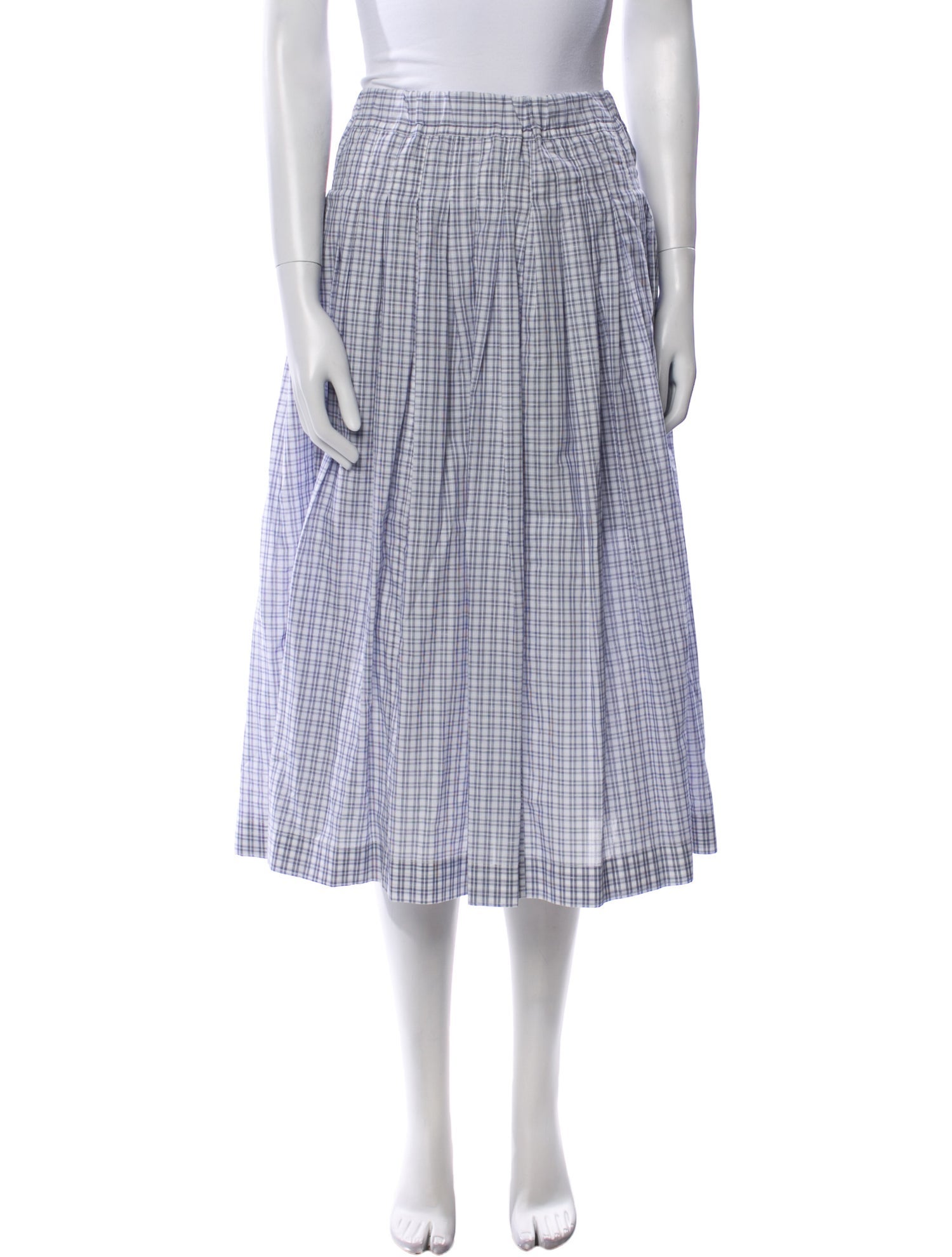 Bergfabel Plaid Print Midi Length Skirt