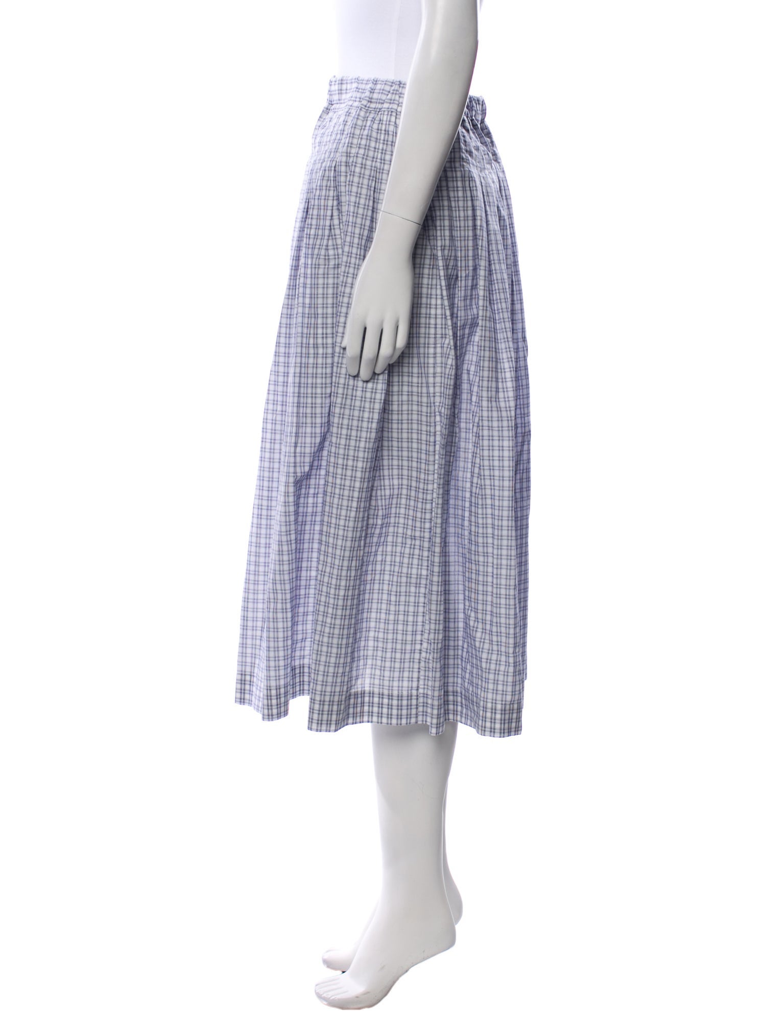 Bergfabel Plaid Print Midi Length Skirt