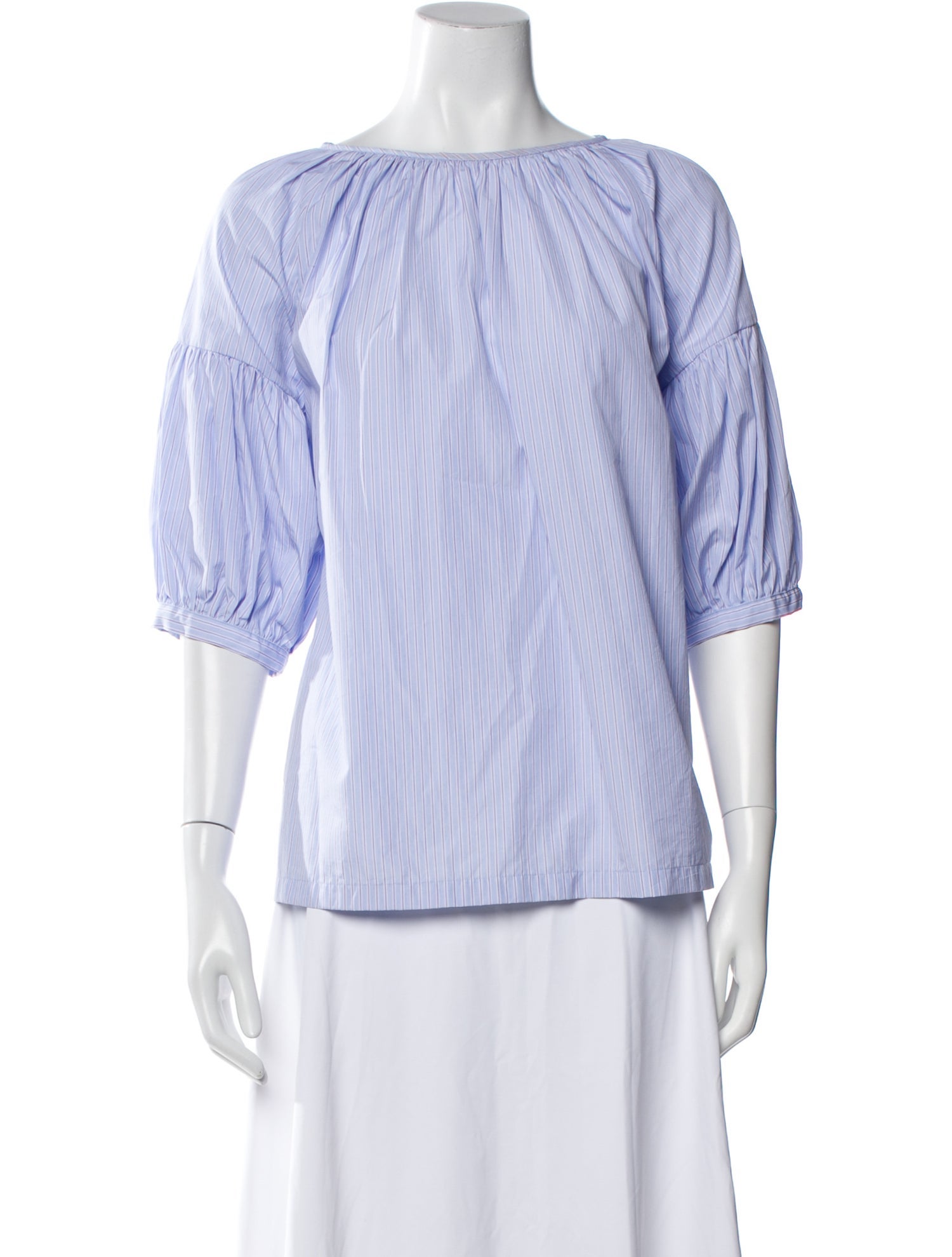 Bergfabel Striped Scoop Neck Blouse