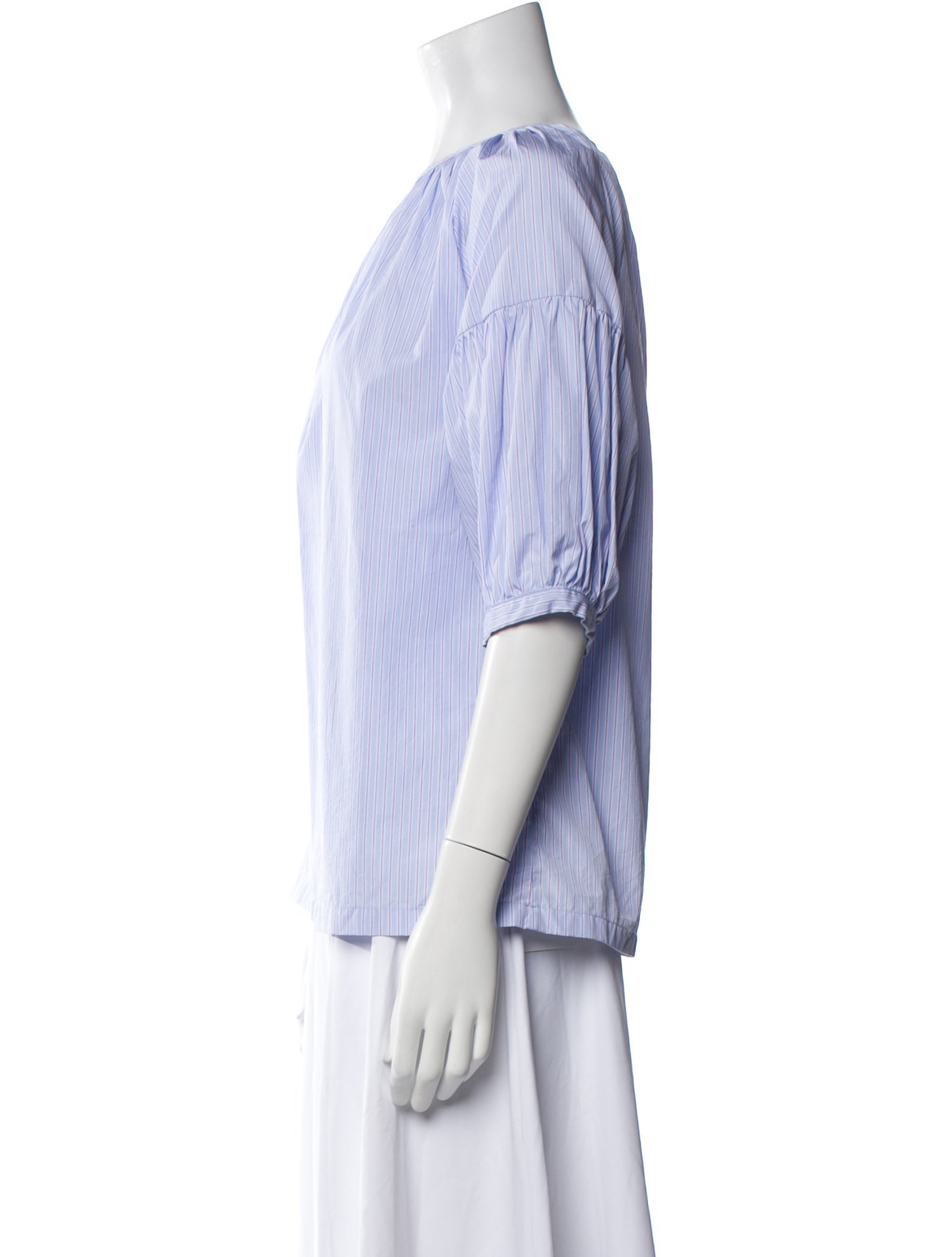 Bergfabel Striped Scoop Neck Blouse