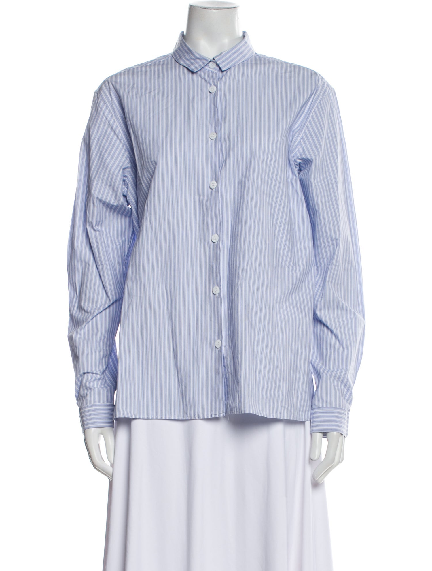 Bergfabel Striped Long Sleeve Button-Up Top