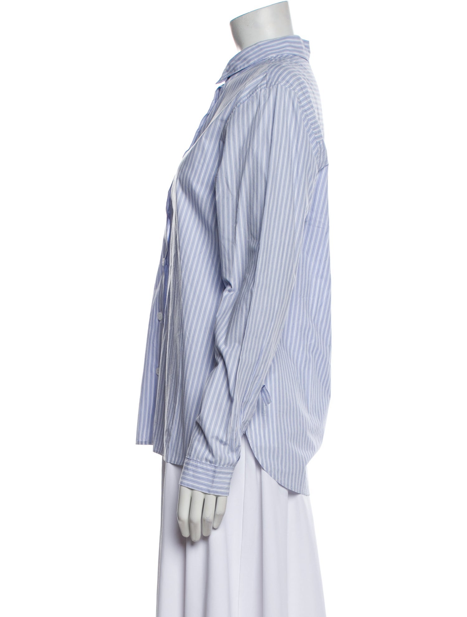 Bergfabel Striped Long Sleeve Button-Up Top