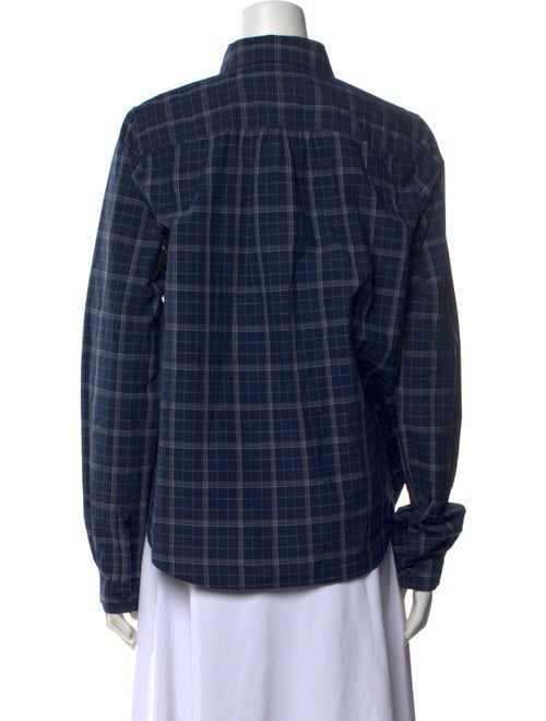 Bergfabel Plaid Print Long Sleeve Button-Up Top