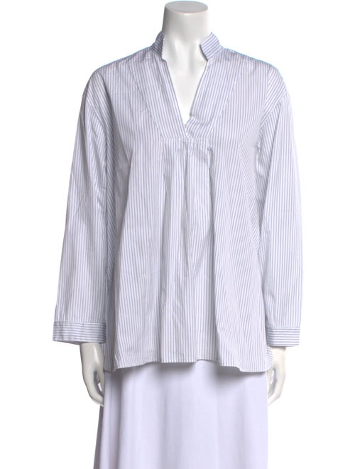Bergfabel Striped V-Neck Button-Up Top