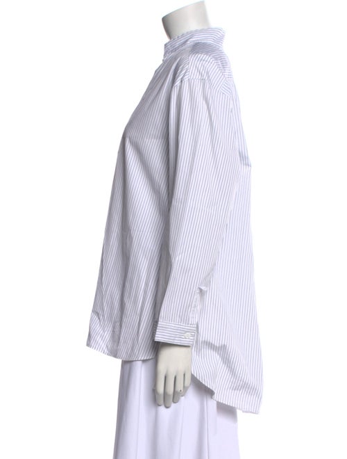 Bergfabel Striped V-Neck Button-Up Top