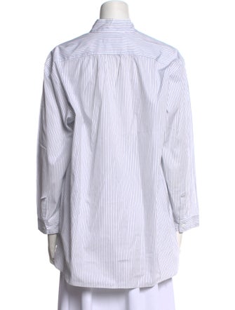 Bergfabel Striped V-Neck Button-Up Top
