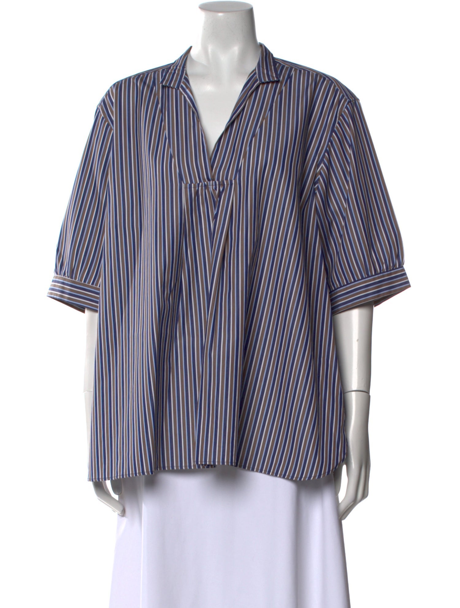 Bergfabel Striped V-Neck Blouse