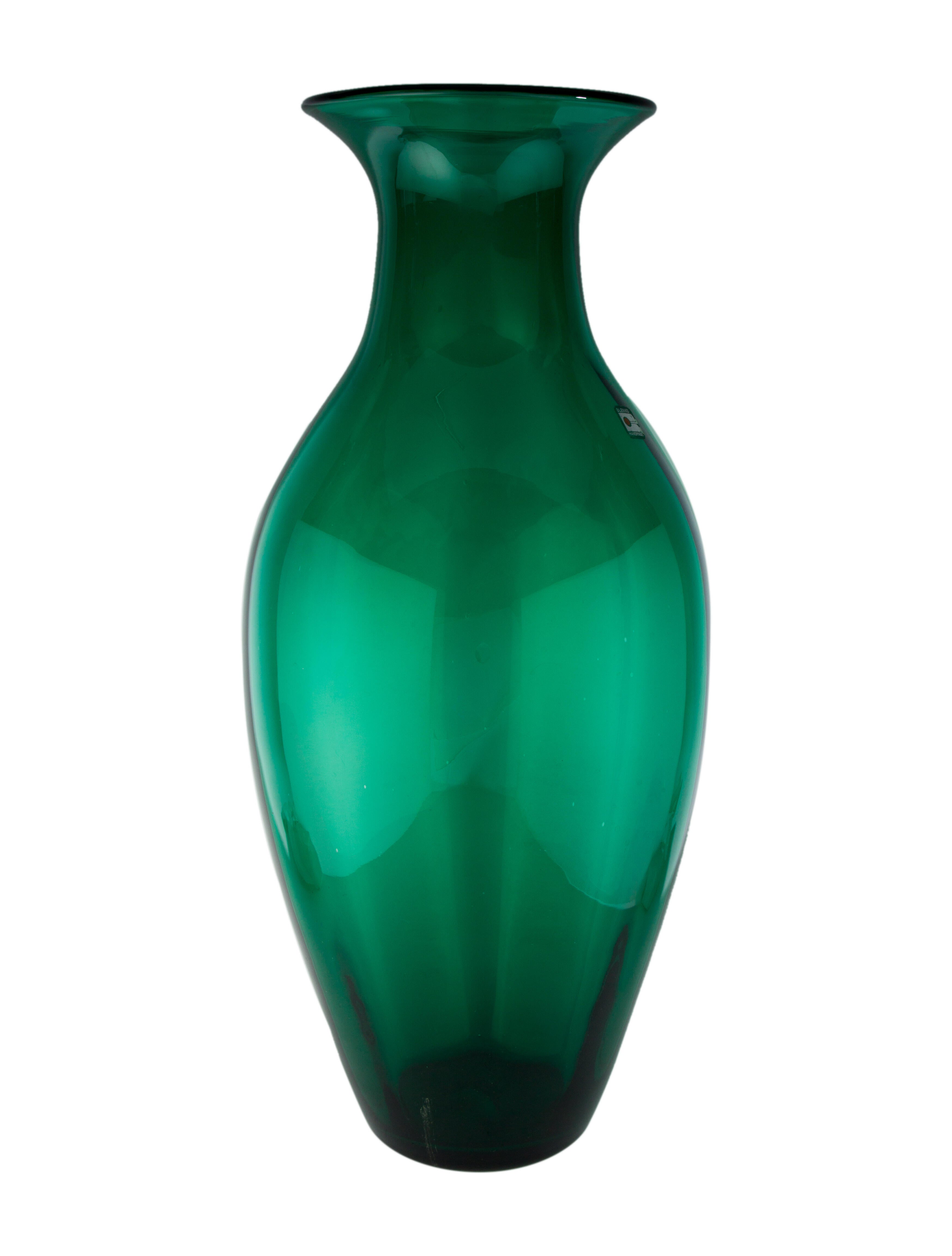 Blenko Glass Vase Green Decorative Accents, Decor & Accessories
