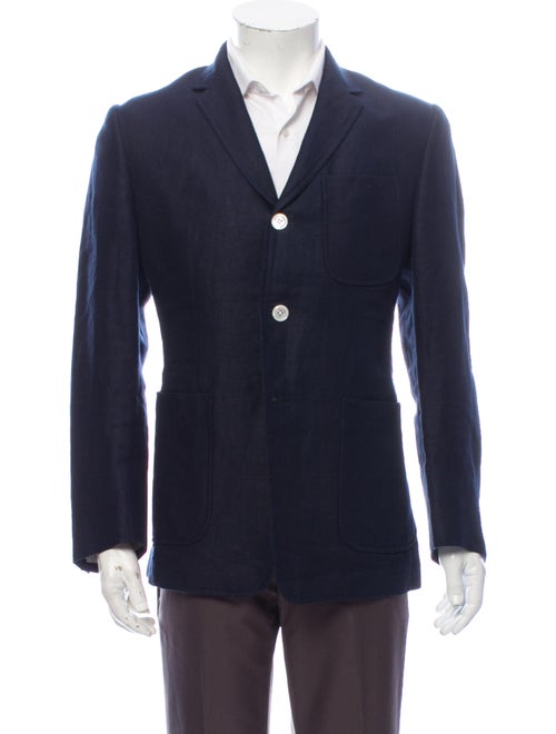 Black Fleece Linen Sport Coat Black