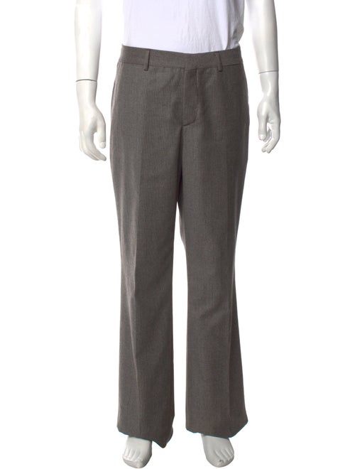 Black Fleece Plaid Print Dress Pants