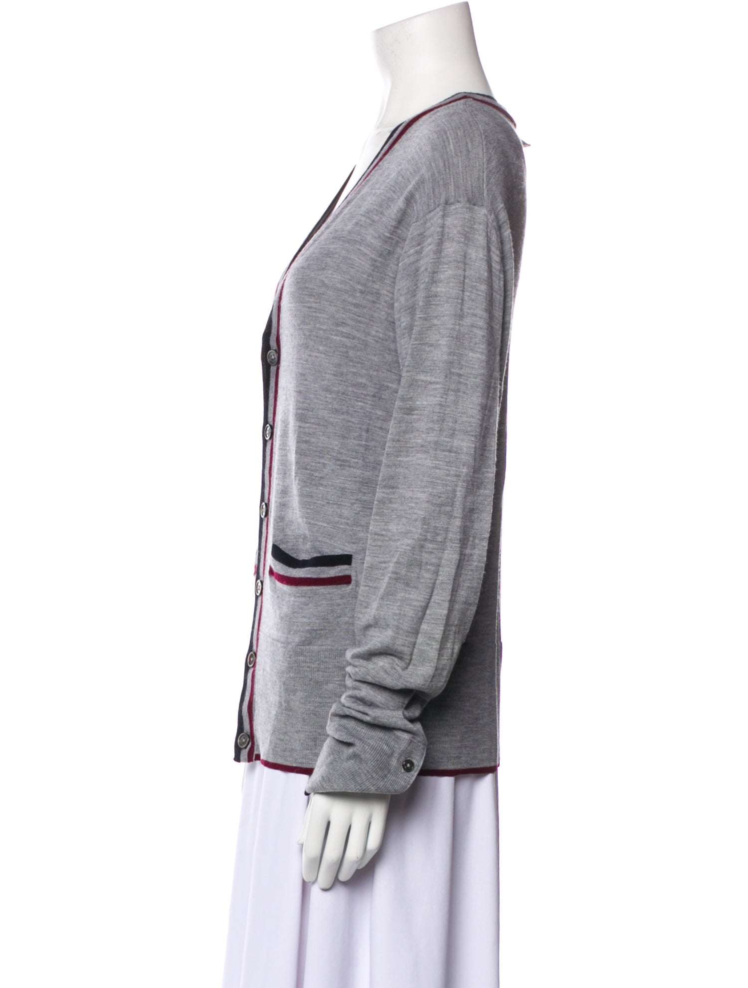 Black Fleece Wool Striped Sweater