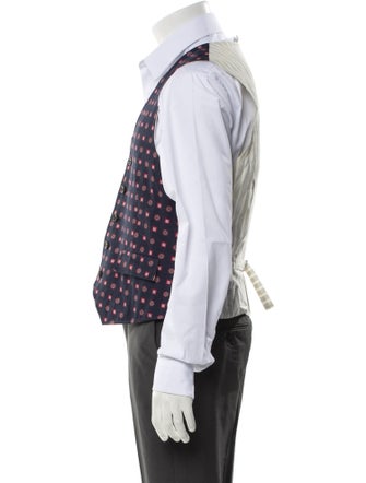 Black Fleece Printed Suit Vest