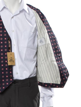 Black Fleece Printed Suit Vest