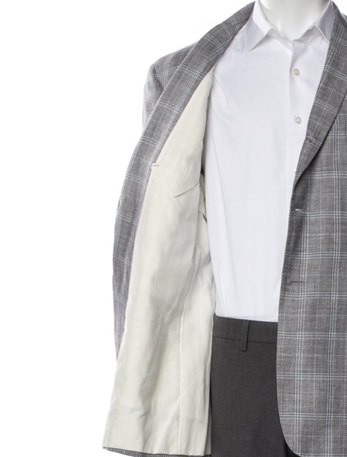 Black Fleece Wool Plaid Print Jacket