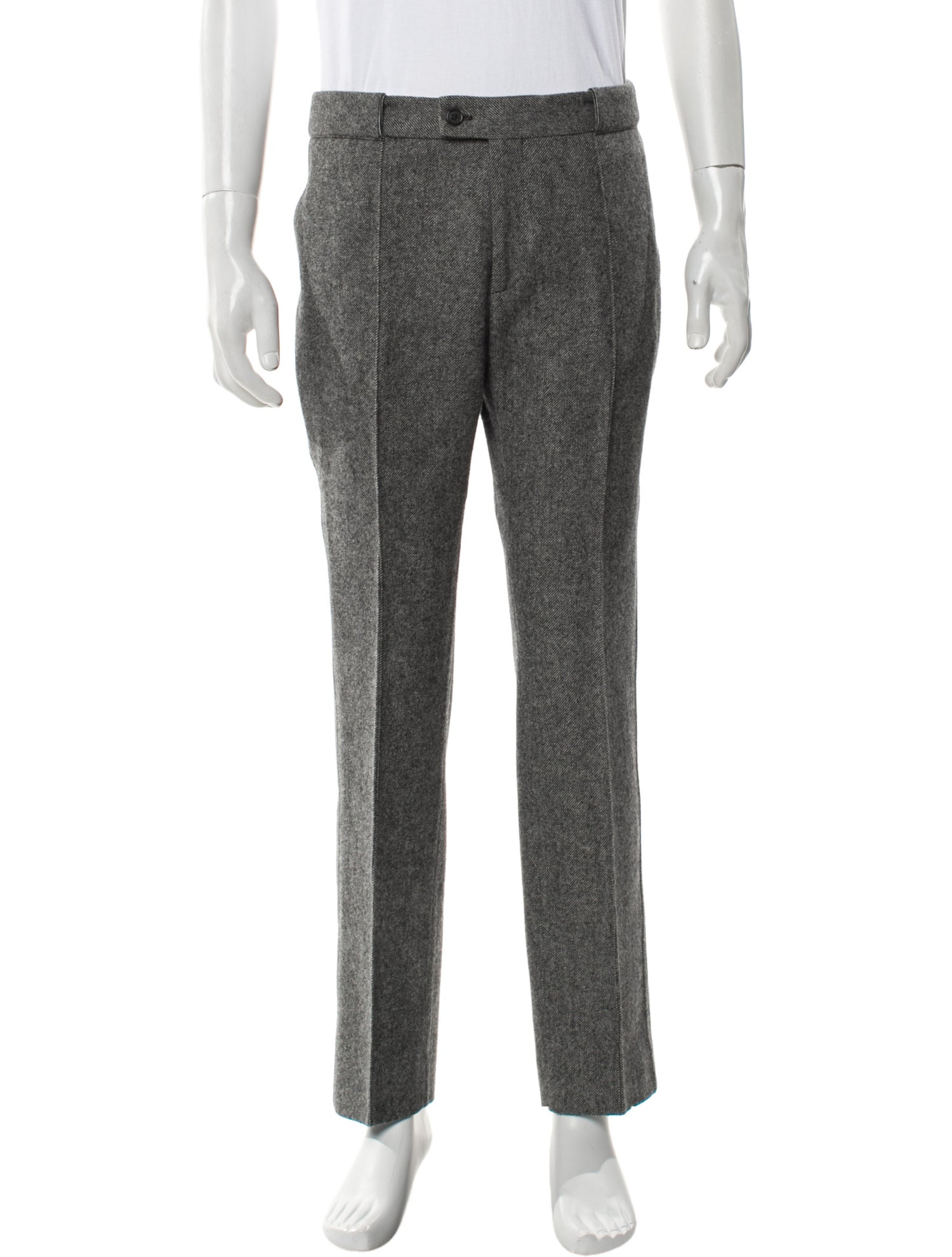 Black Fleece Wool Dress Pants
