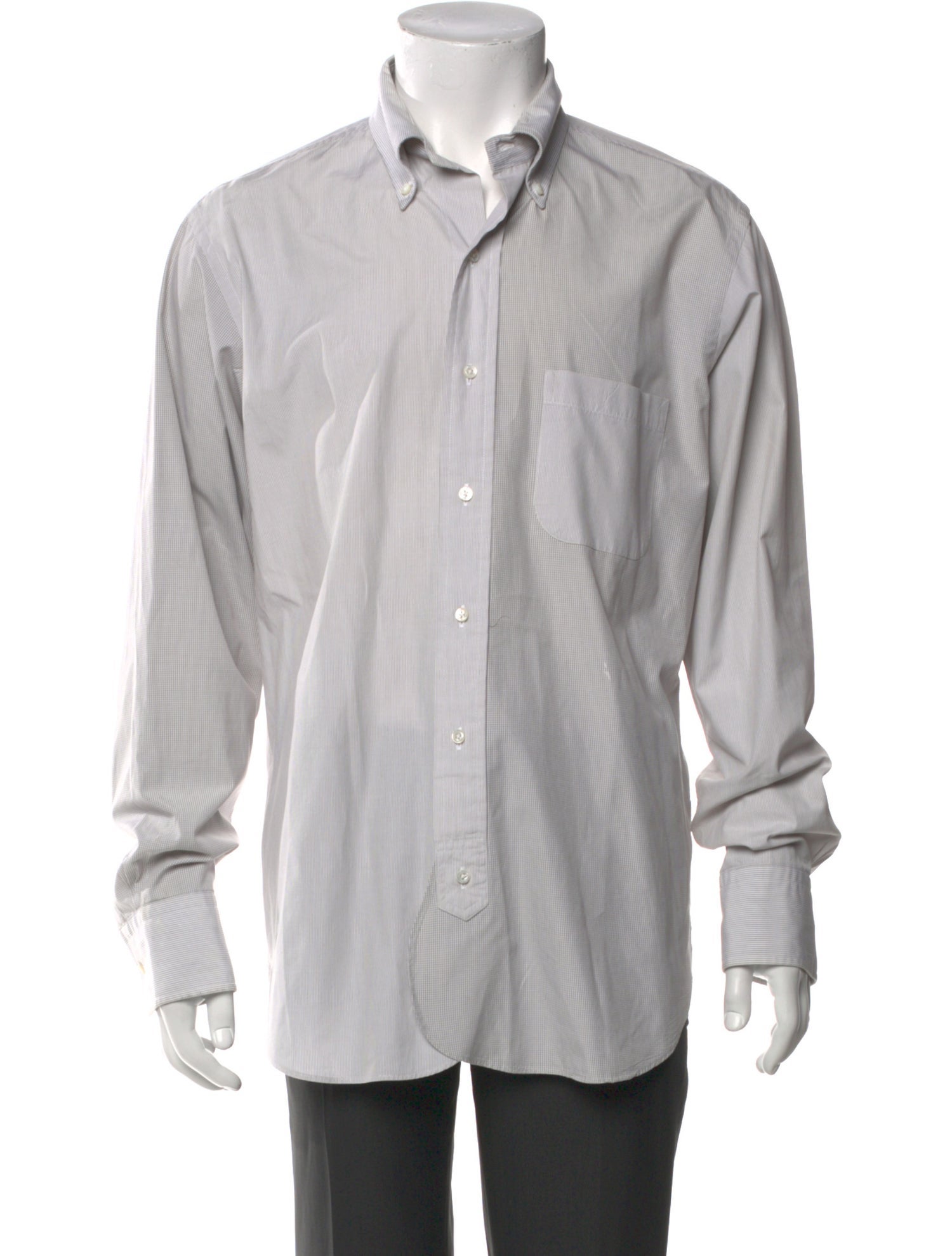 Black Fleece Striped Long Sleeve Dress Shirt