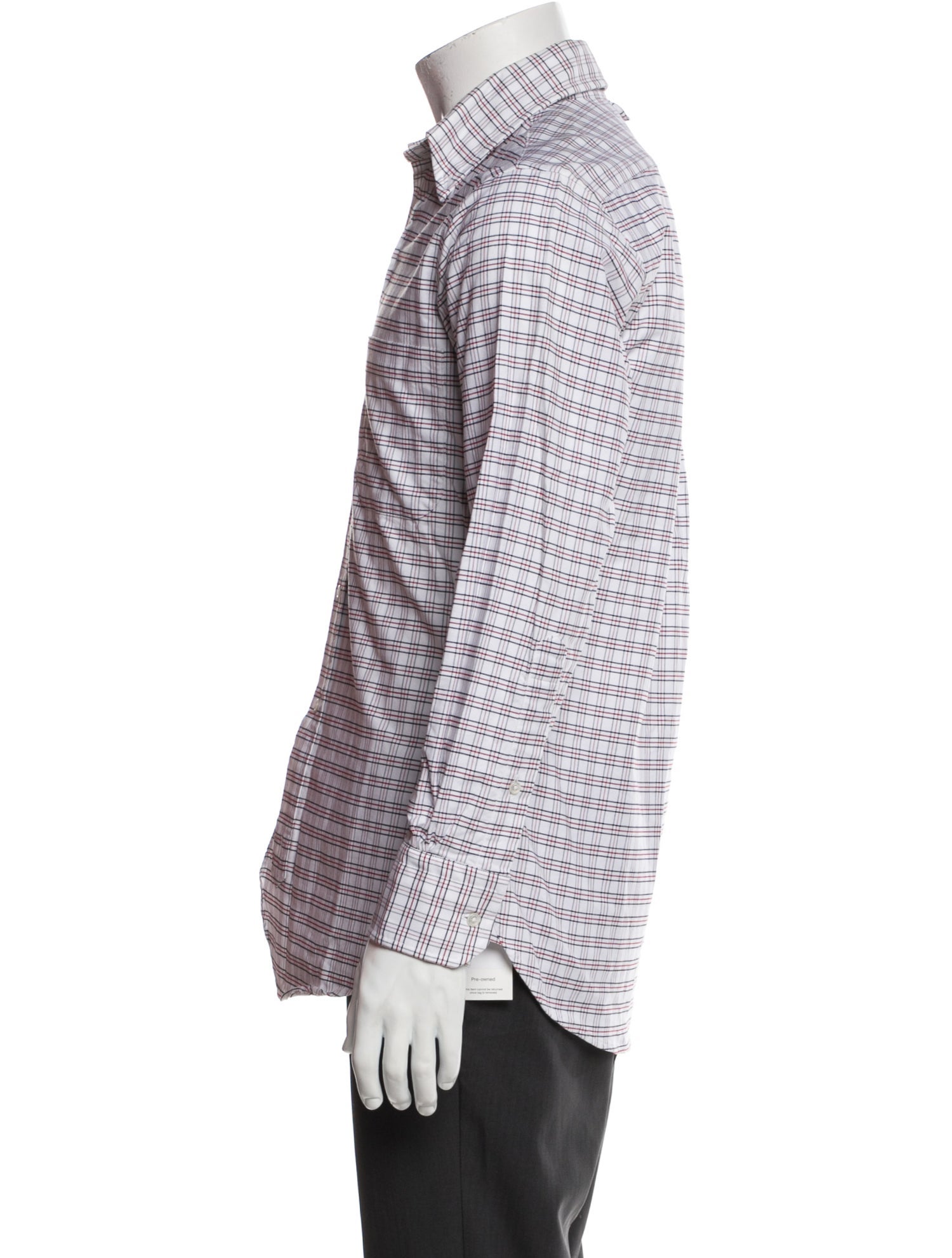 Black Fleece Plaid Print Long Sleeve Shirt