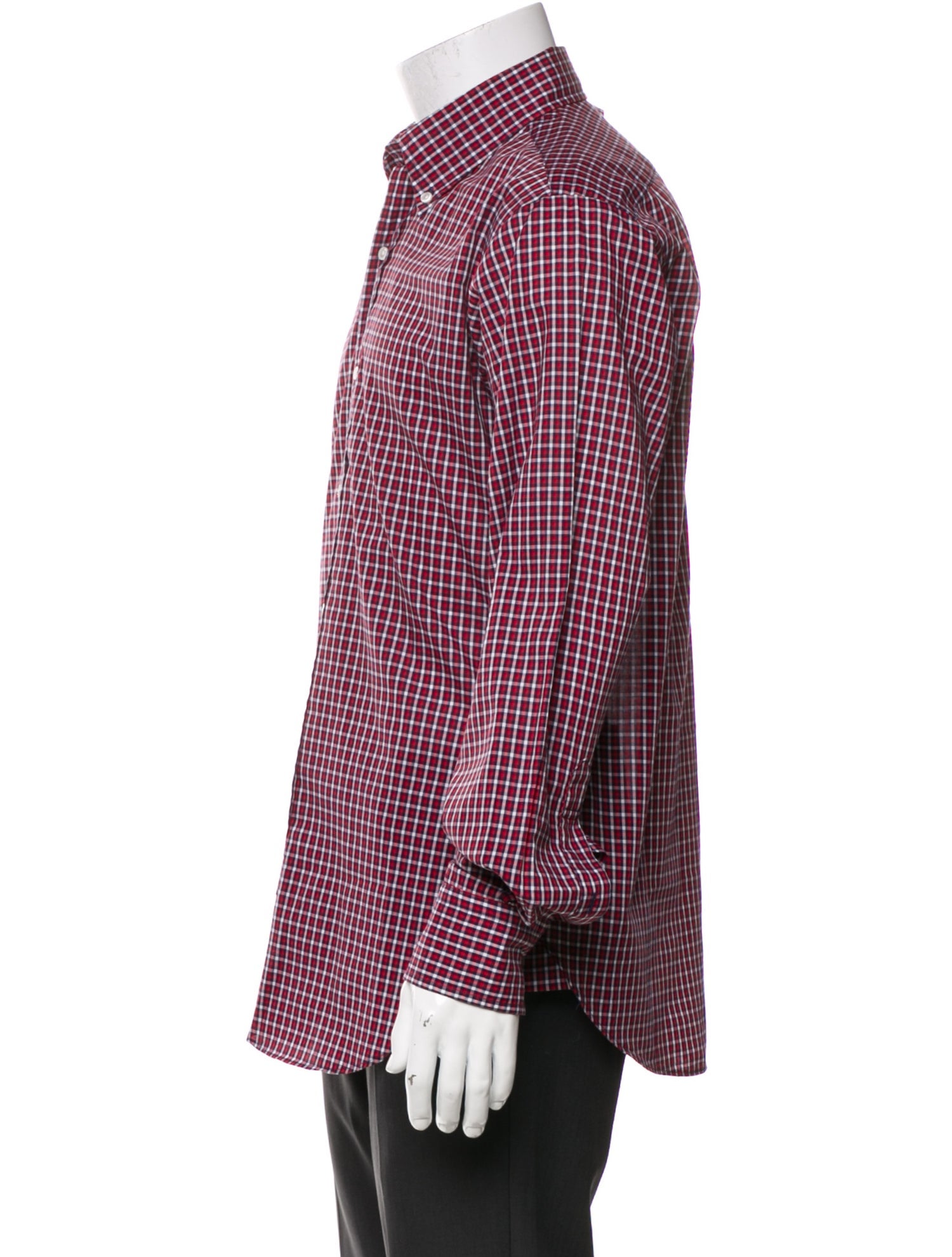 Black Fleece Plaid Print Long Sleeve Shirt