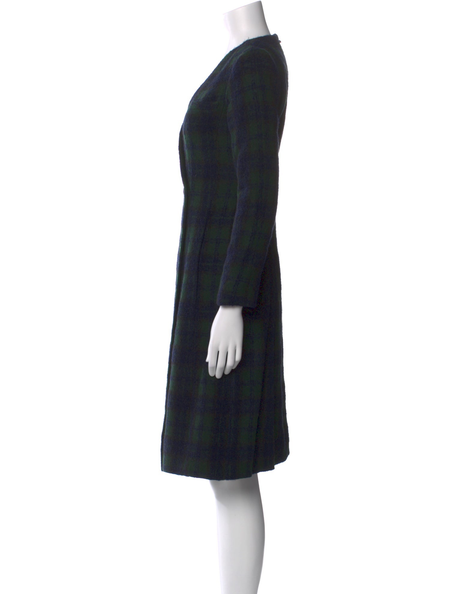 Black Fleece Alpaca Knee-Length Dress
