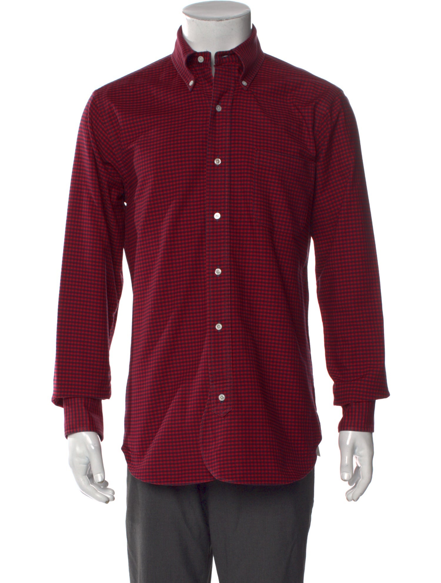 Black Fleece Plaid Print Long Sleeve Shirt