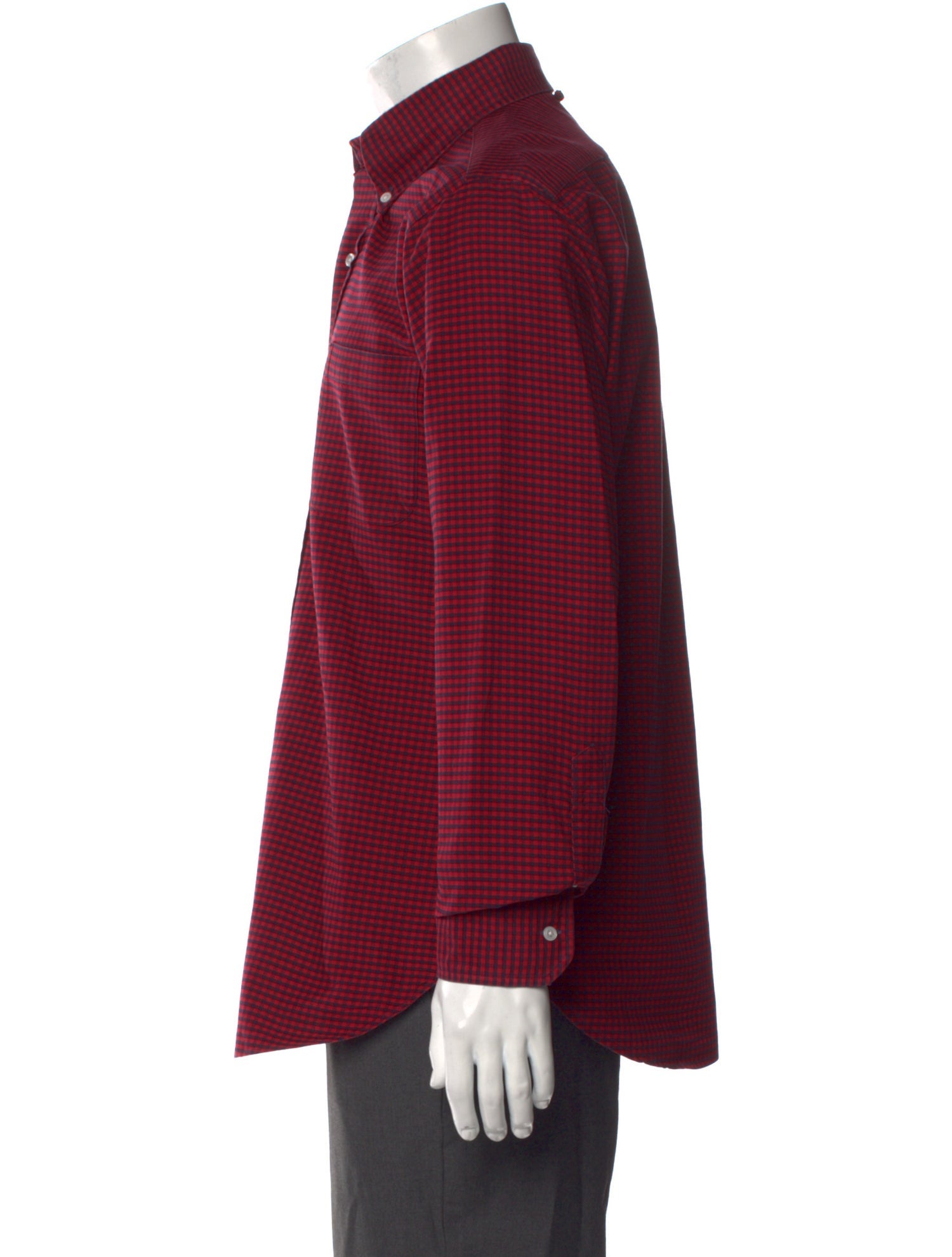 Black Fleece Plaid Print Long Sleeve Shirt