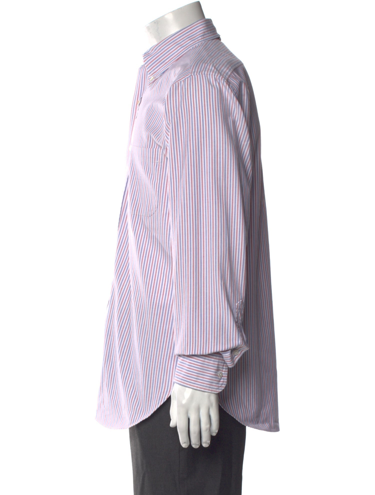 Black Fleece Striped Long Sleeve Dress Shirt