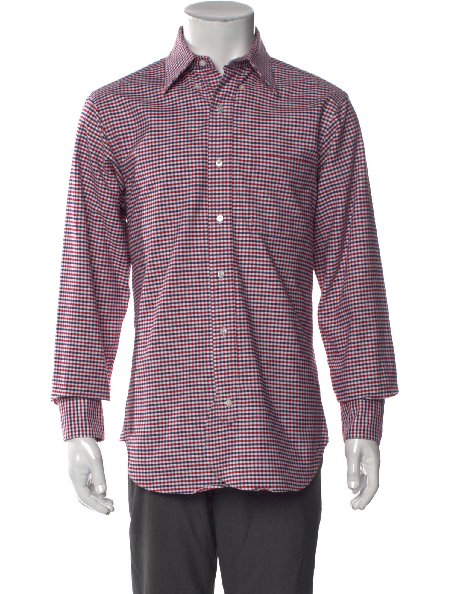 Black Fleece Plaid Print Long Sleeve Shirt