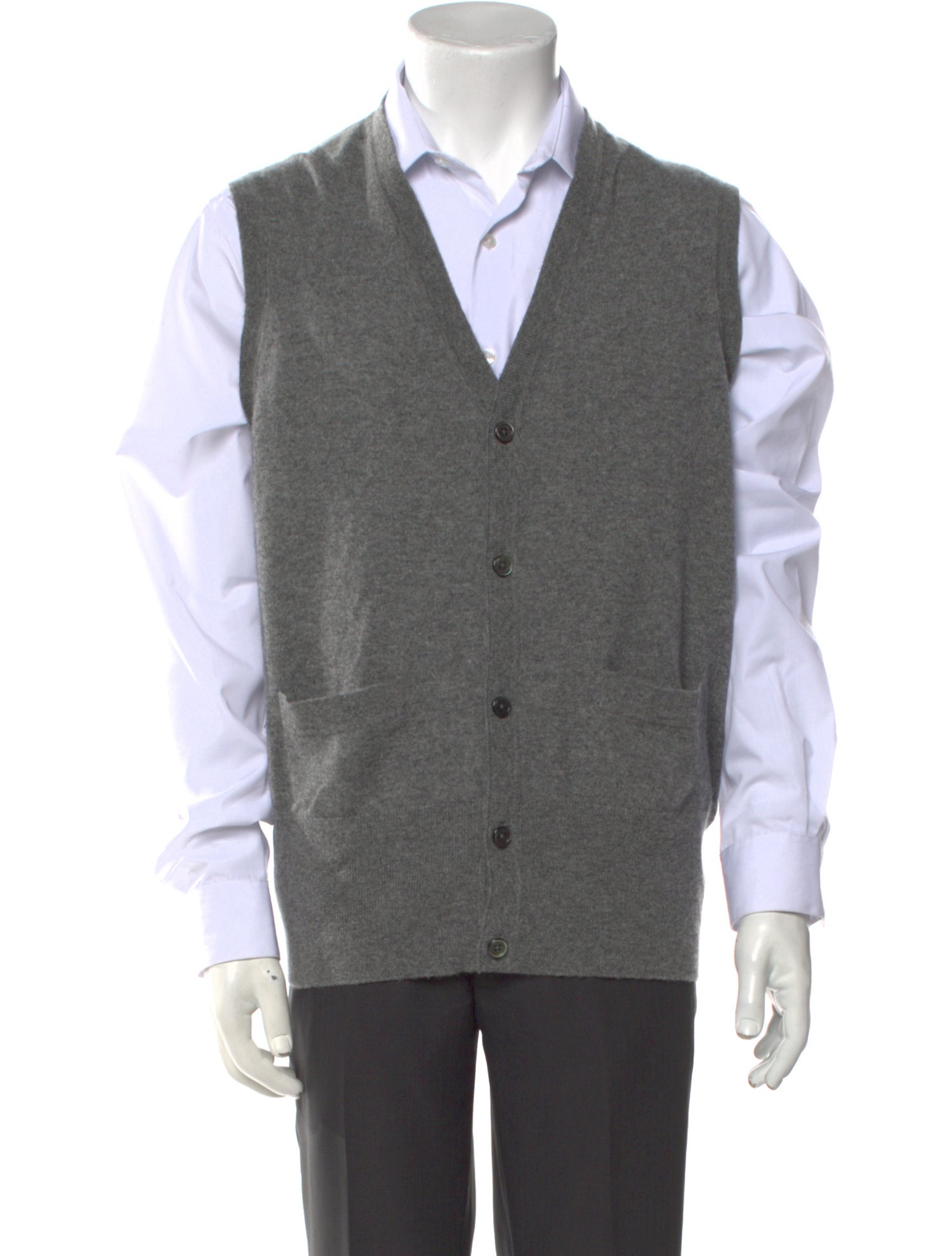 Black Fleece Cashmere V-Neck Sweater Vest