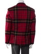 Black Fleece Plaid Print Blazer