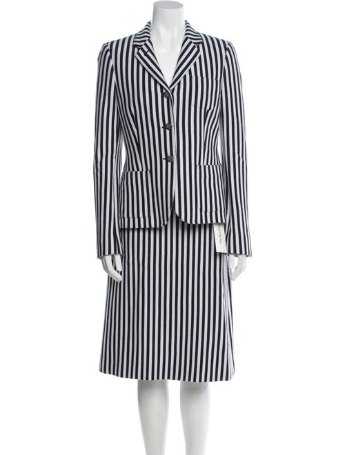 Black Fleece Striped Skirt Suit