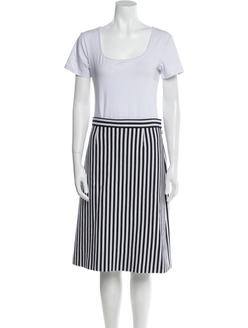 Black Fleece Striped Skirt Suit