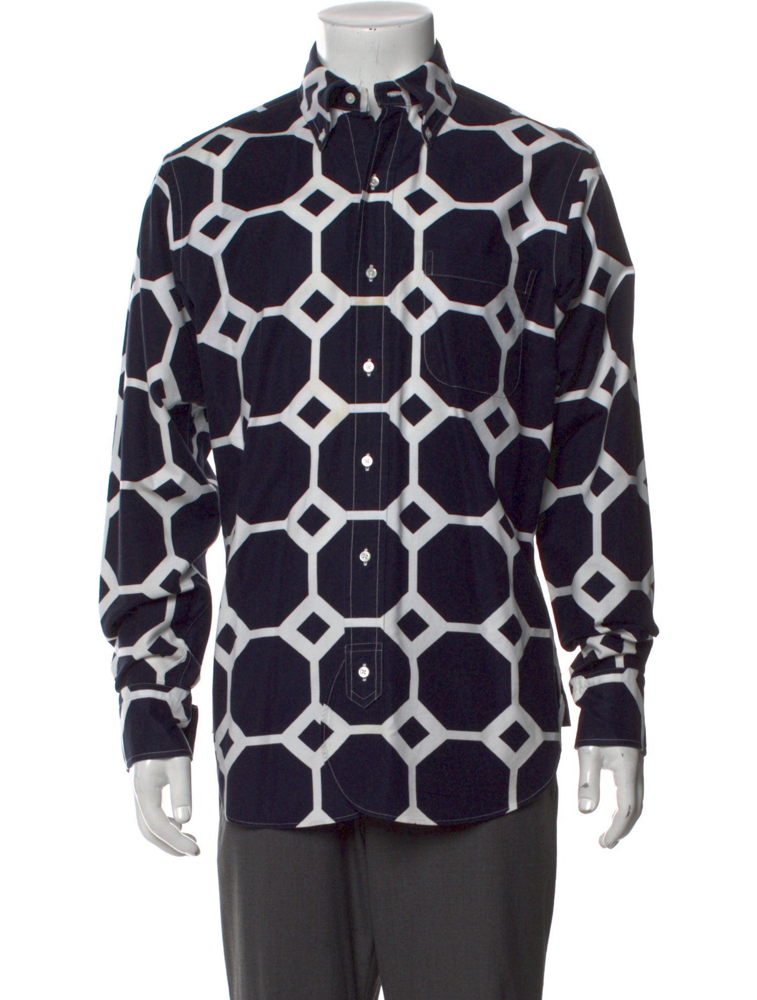 Black Fleece Printed Long Sleeve Shirt