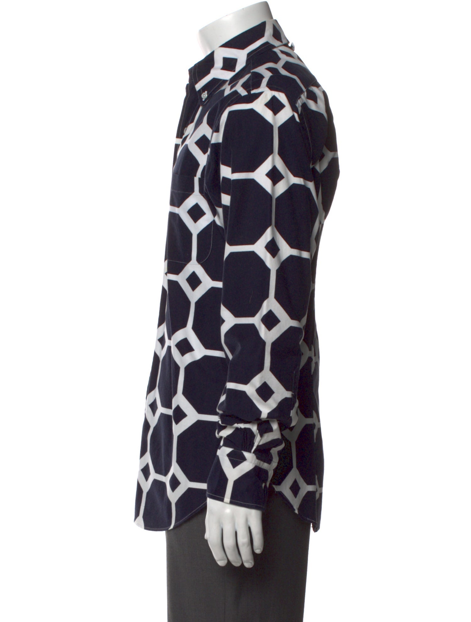 Black Fleece Printed Long Sleeve Shirt