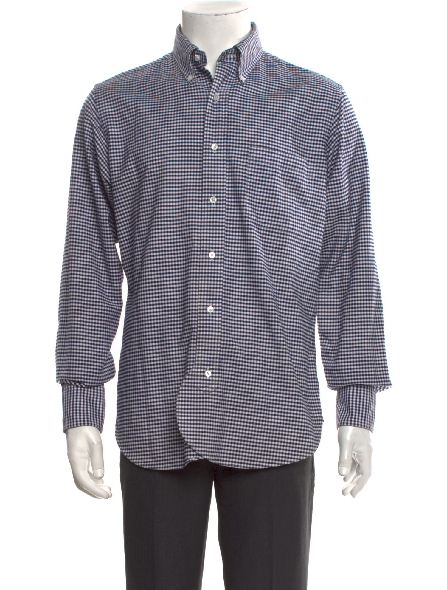Black Fleece Plaid Print Long Sleeve Shirt
