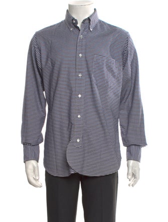 Black Fleece Plaid Print Long Sleeve Shirt