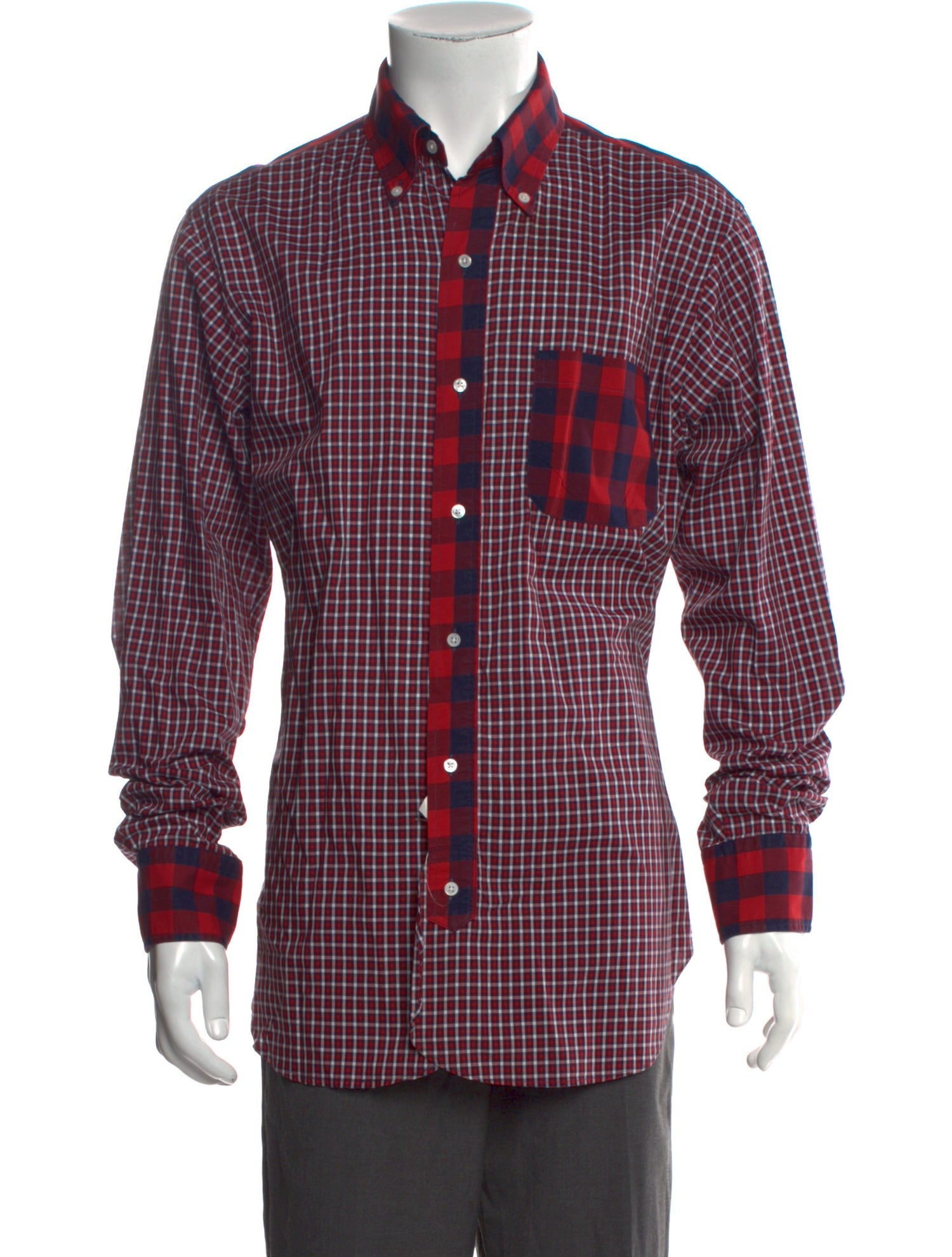 Black Fleece Plaid Print Long Sleeve Western Shirt