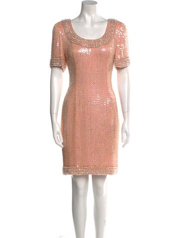 Black Tie Dresses Vintage Knee-Length Dress M