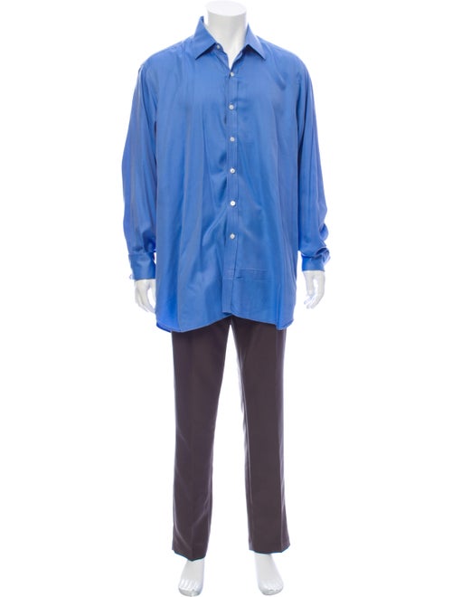 Turnbull & Asser Long Sleeve Dress Shirt Blue