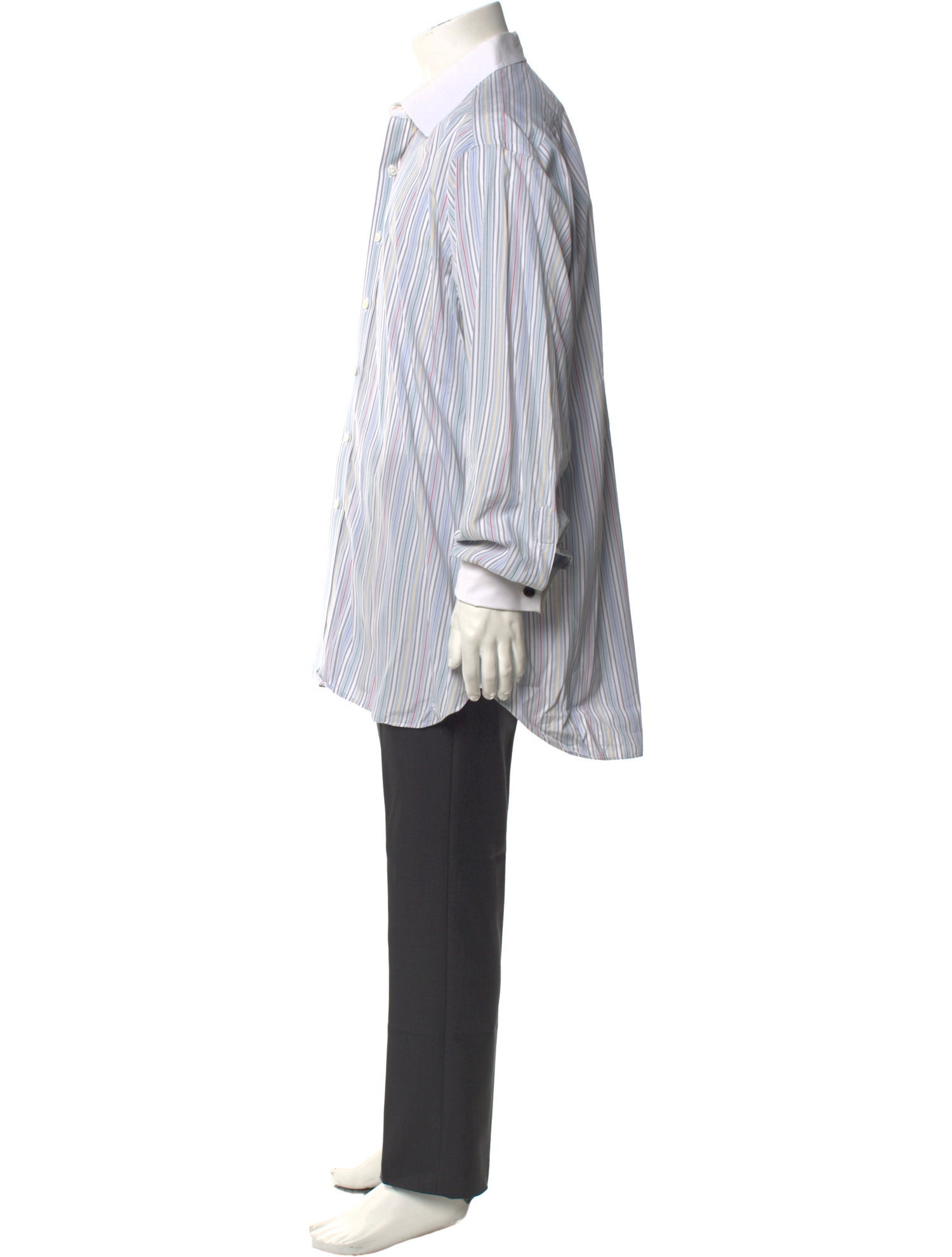 Turnbull & Asser Striped Long Sleeve Dress Shirt