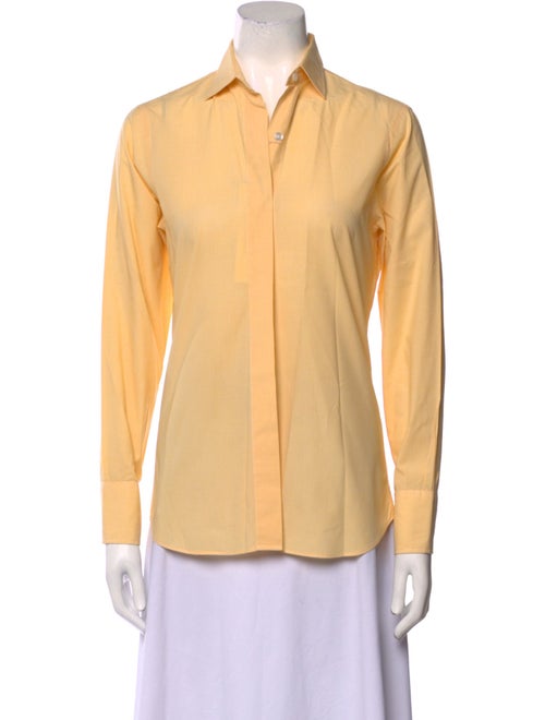 Turnbull & Asser Long Sleeve Button-Up Top