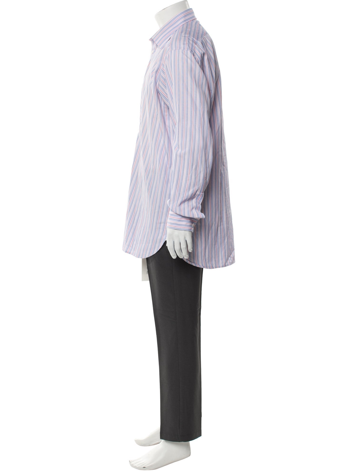 Turnbull & Asser Striped Long Sleeve Dress Shirt