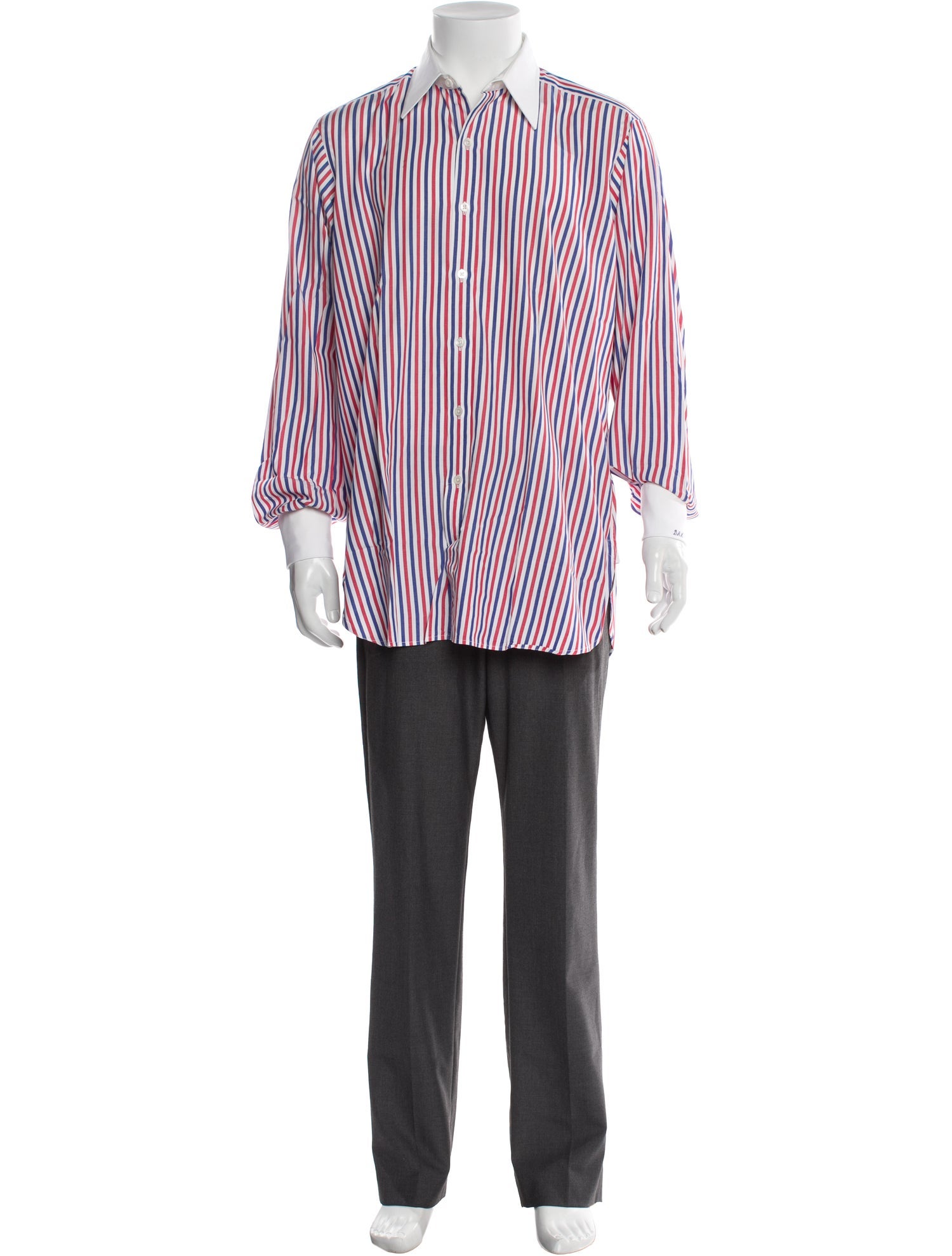 Turnbull & Asser Striped Long Sleeve Dress Shirt