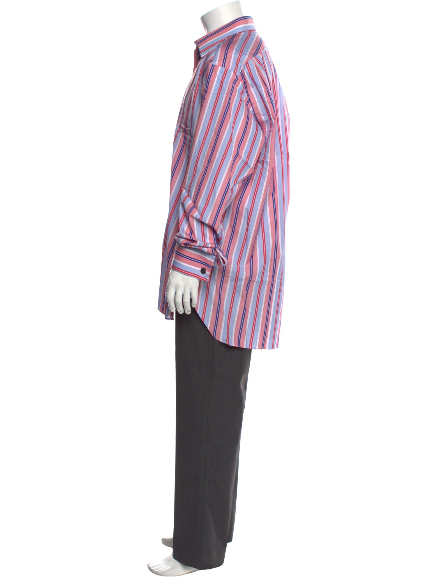 Turnbull & Asser Striped Long Sleeve Dress Shirt
