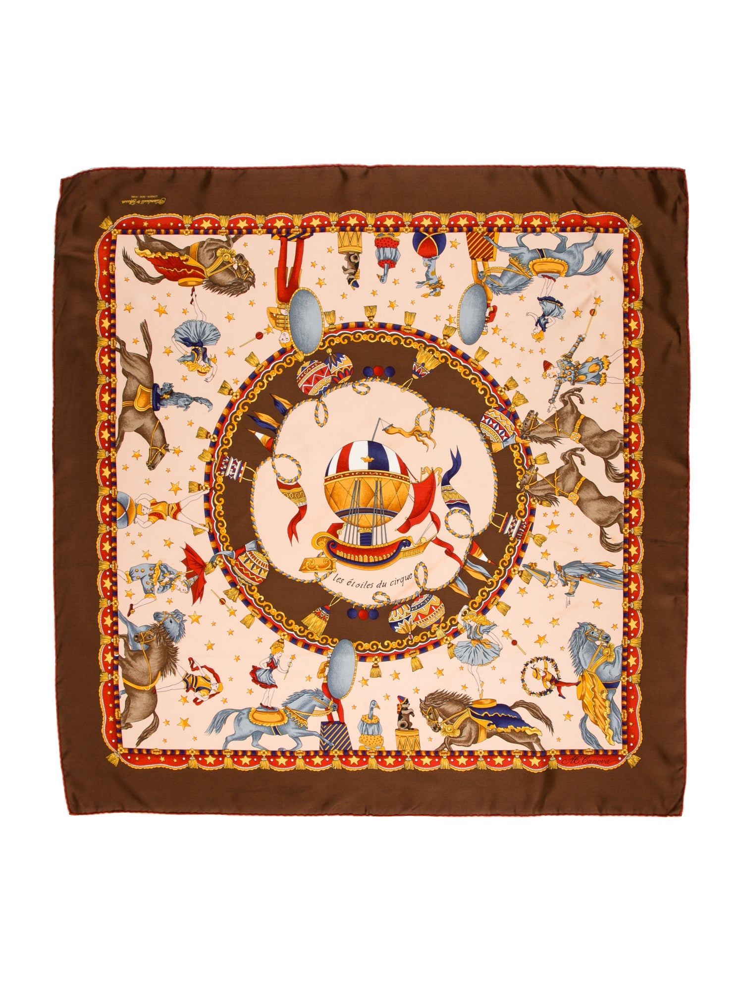 Turnbull & Asser Silk Printed Scarf