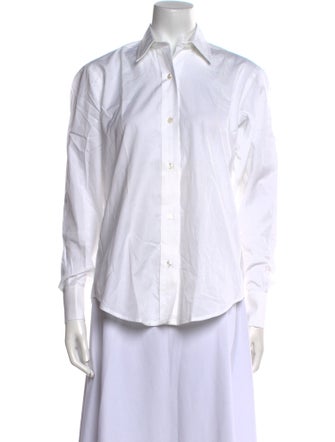 Turnbull & Asser Long Sleeve Button-Up Top