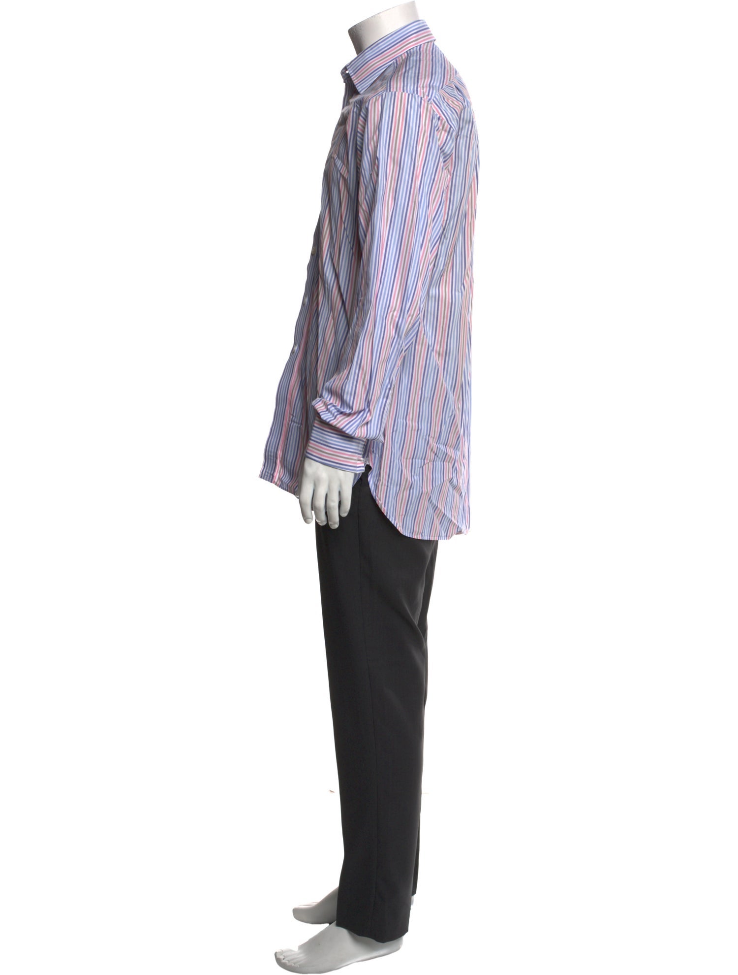 Turnbull & Asser Striped Long Sleeve Dress Shirt