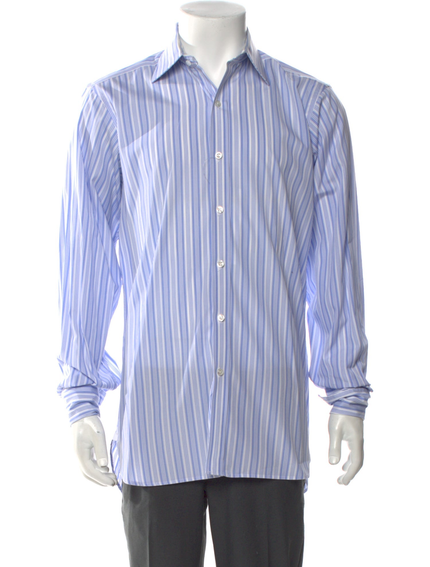 Turnbull & Asser Striped Long Sleeve Dress Shirt