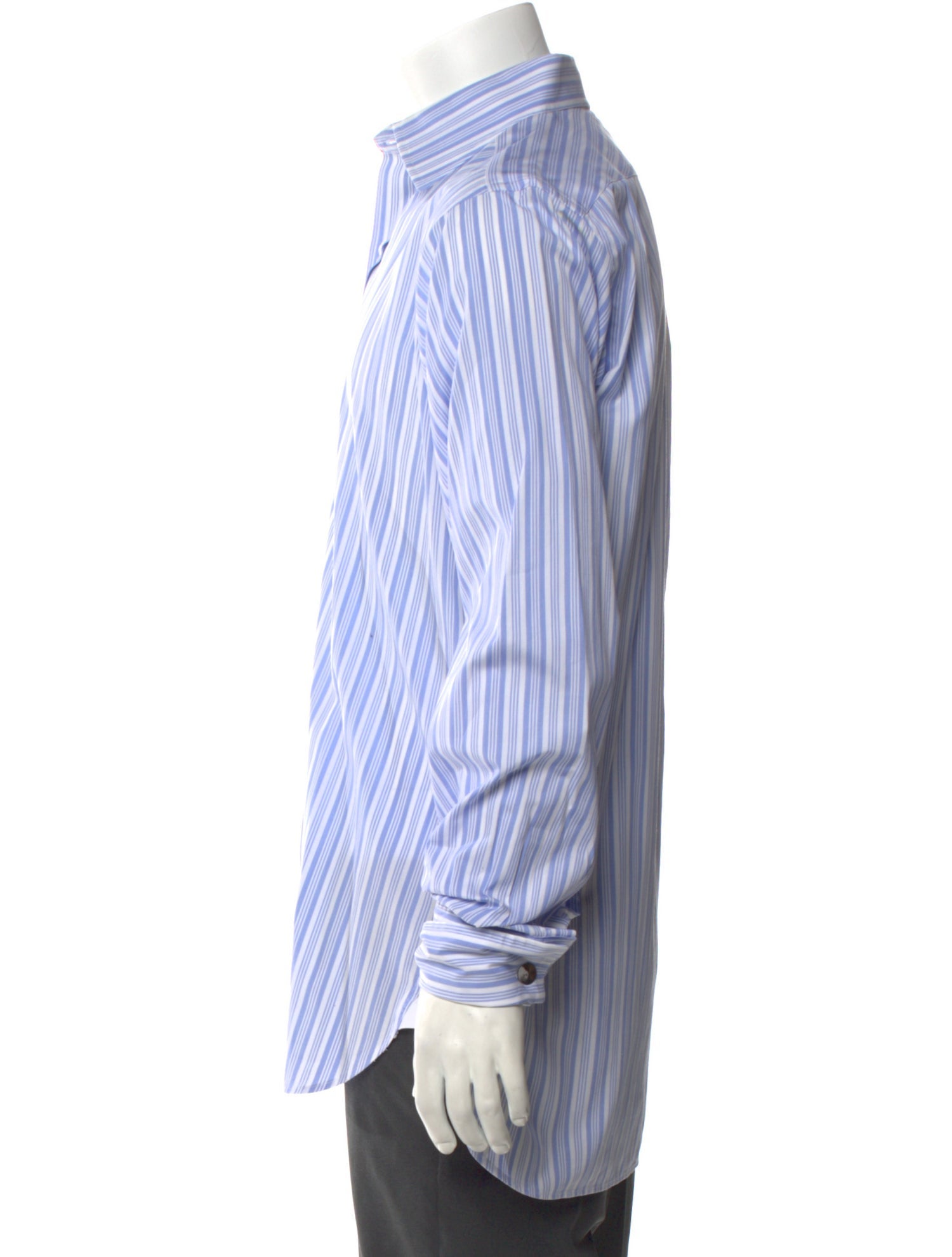 Turnbull & Asser Striped Long Sleeve Dress Shirt