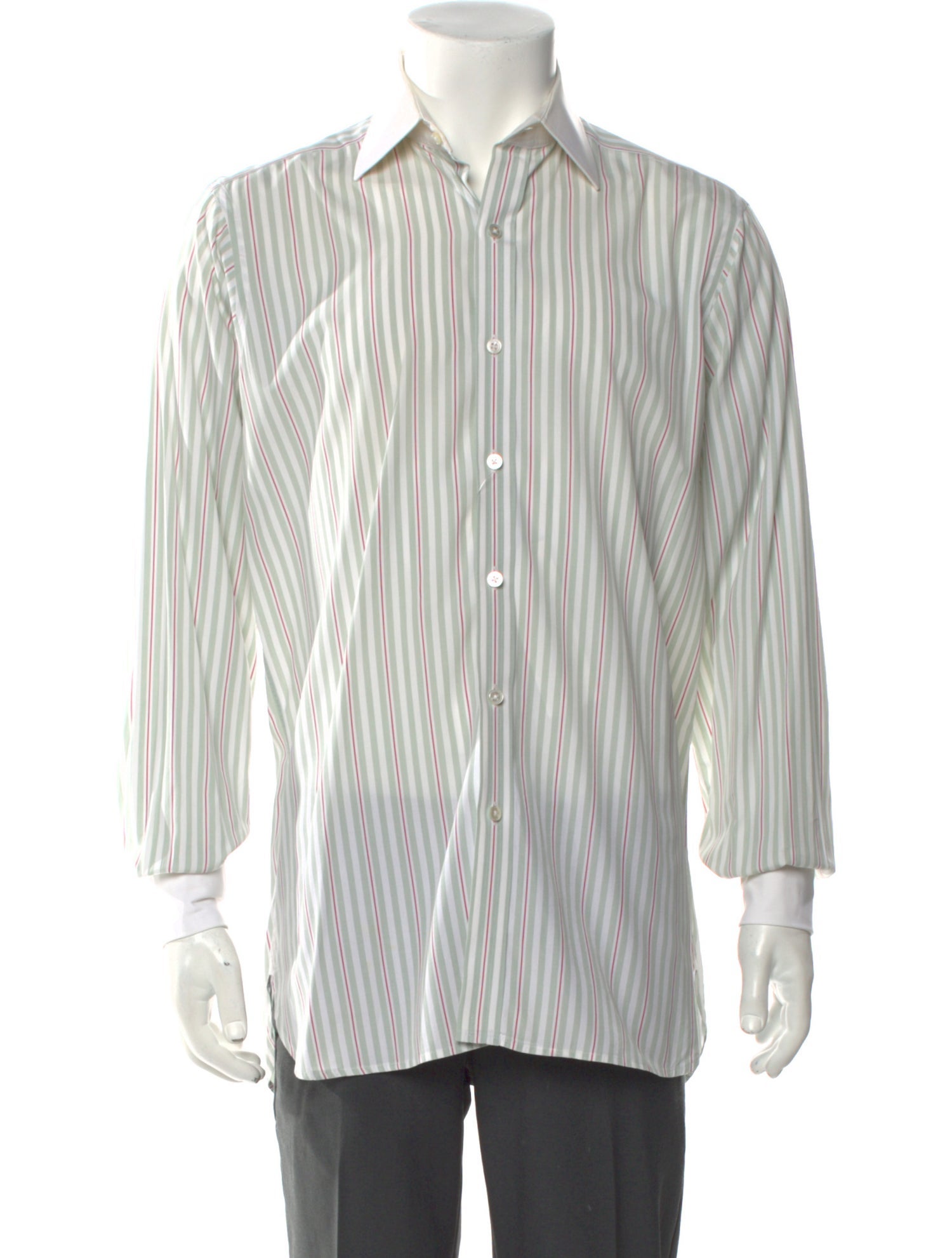 Turnbull & Asser Striped Long Sleeve Dress Shirt